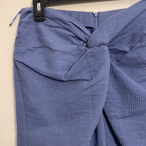 Zara new blue knot midi skirt large - Picture 3 of 7